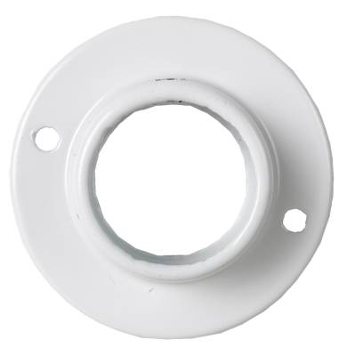Rörhållare/ ändfäste MILLERS, RÖRFLÄNS 351 MILLERS VITLACKERAD ALUMINIUM Ø25MM