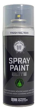 Sprayfärg&nbsp;Elite Spray Master, SPRAYFÄRG SPRAY MASTER ELITE SIGNALVIT BLAN 400ML