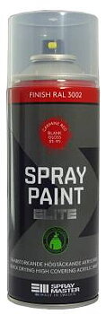 Sprayfärg&nbsp;Elite Spray Master, SPRAYFÄRG SPRAY MASTER ELITE RÖD BLANK 400ML