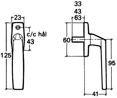 Handtag Fix 83, HANDTAG 83 FIX RAK BLANKFÖRKROMAT - 3
