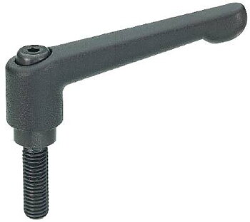 Ställbar låsspak, med gängad tapp, LÅSSPAK GN300 S45-M 6X50