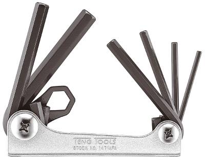 Sexkantnycklar i sats. Tum. Teng Tools 1471AF - 1471AFA, SEXKANTNYCKELSATS 1/8-3/8 6 DELAR