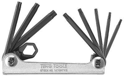TX-nycklar i sats Teng Tools 1476NTX2, TX-NYCKELSATS VIKBAR 8 DELAR