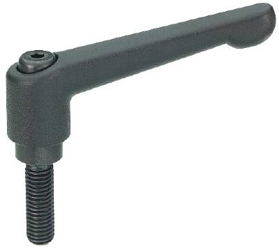 Ställbar låsspak, med gängad tapp, LÅSSPAK STÄLLB.GN300 S92M12X63