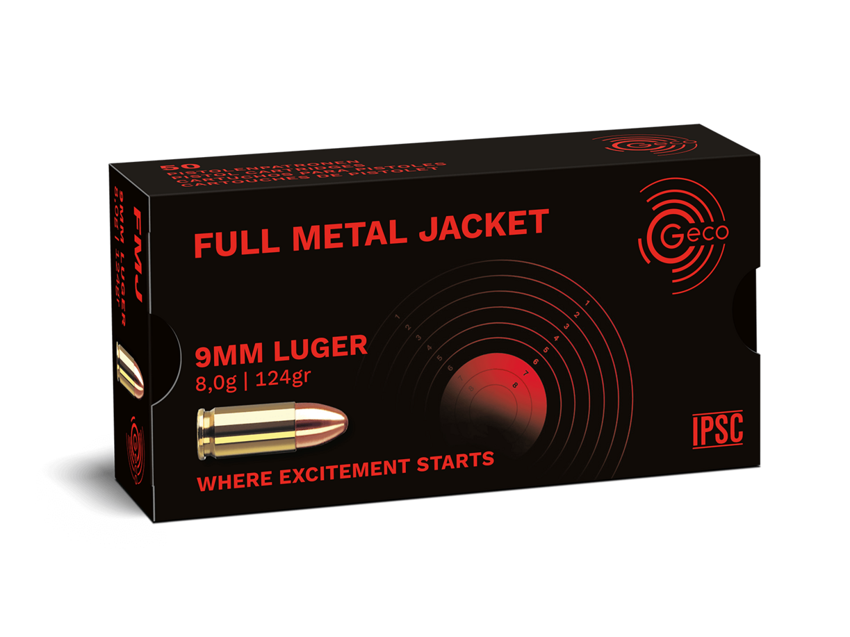 9mm Luger Geco FMJ 8.0g (50)