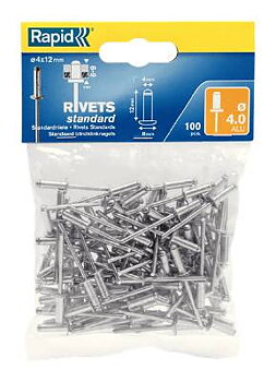 Standardnit, aluminium Rapid, BLINDNIT STANDARD 4X12MM
