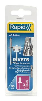 Kvalitetsnit, aluminium Rapid, BLINDNIT HP 3,2X8MM