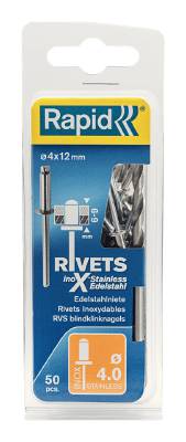 Rostfri blindnit Rapid, BLINDNIT ROSTFR. 4X12MM