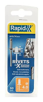 Rostfri blindnit Rapid, BLINDNIT ROSTFR. 4X14MM