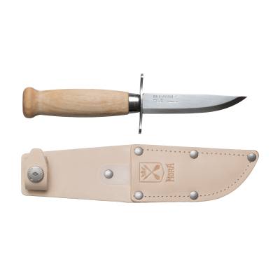 Kniv med slida Scout 39 (S) Mora, BJÖRKTRÄSKAFT, NATUR DUBBEL PARERSTÅNG, MORAKNIV 2,0 MM BLAD