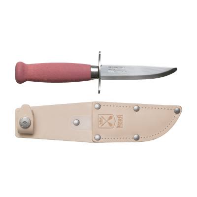Kniv med slida Scout 39 (S) Mora, BJÖRKTRÄSKAFT,LINGON DUBBEL PARERSTÅNG, MORAKNIV2,0 MM BLAD