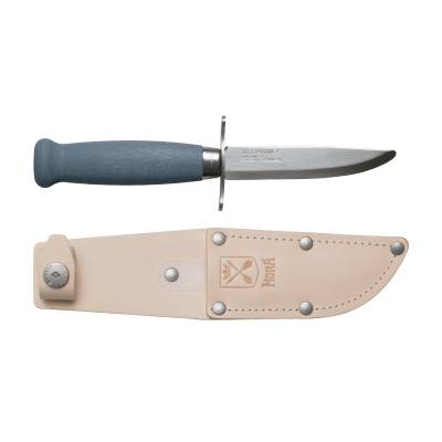 Kniv med slida Scout 39 (S) Mora, BJÖRKTRÄSKAFT,BLÅBÄR DUBBEL PARERSTÅNG, MORAKNIV 2,0 MM BLAD