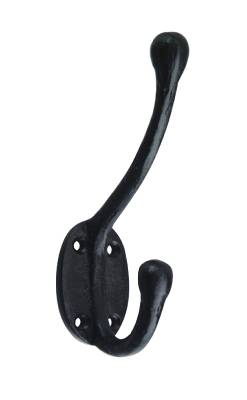 Klädkrok 2-krok 125 smide MILLERS, KLÄDKROK DUBBELKROK MILLERS SMIDE SVART 125MM