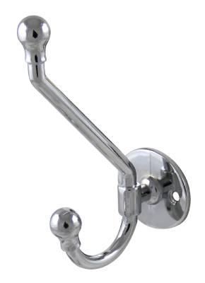 Klädkrok 2-krok hatt MILLERS, KLÄDKROK DUBBELKROK MILLERS KROM 130MM