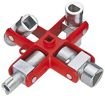 Kopplingsskåpsnyckel, Knipex 00 11 06/11 06 V01/00 11 06 V03, FASTIGHETSNYCKEL 9 FUNKTIONER