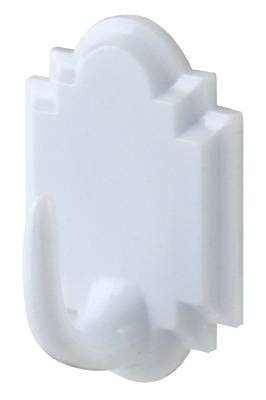 Krok självhäftande allmoge MILLERS, PLASTKROK MILLERS SMALL SJÄLVHÄFTANDE VIT 45/21MM