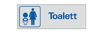 Symbolskylt Damtoalett, SKYLT 386950 SYMBOLSKYLT TOALETT DAM 225X80MM
