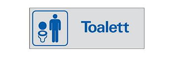 Symbolskylt Herrtoalett, SKYLT 386550 SYMBOLSKYLT TOALETT HERR 225X80MM