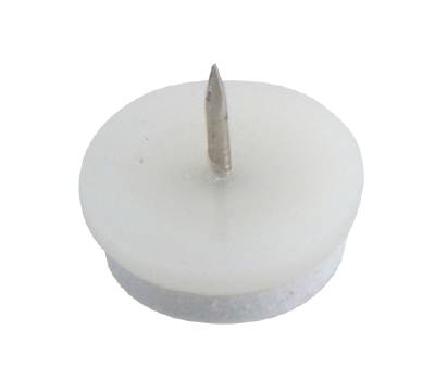 Golvskydd plast/filt/spik MILLERS, GOLVSKYDD MILLERS PLAST/FILT/SPIK VIT Ø22MM