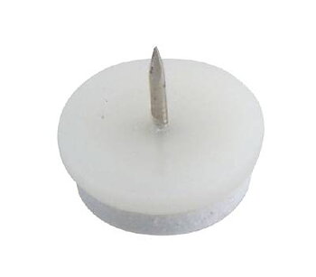 Golvskydd plast/filt/spik MILLERS, GOLVSKYDD MILLERS PLAST/FILT/SPIK VIT Ø26MM