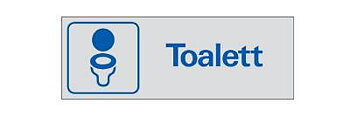 Symbolskylt Toalett, SKYLT 387050 SYMBOLSKYLT TOALETT 225X80MM