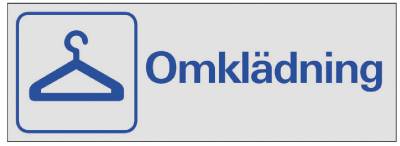 Symbolskylt Omklädning, SKYLT 384650 SYMBOLSKYLT OMKLÄDNING 225X80MM - 2