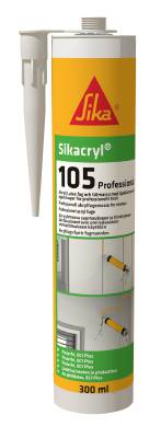 Akrylfogmassa SIKACRYL-105 Sika, FOGMASSA AKRYL 105 VIT SIKACRYL PROFESSIONAL 300ML