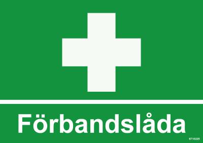 Nödskylt Unigraphics Förbandslåda, SKYLT UNIGRAPHICS FÖRBANDSLÅDA PLAST 210X148MM