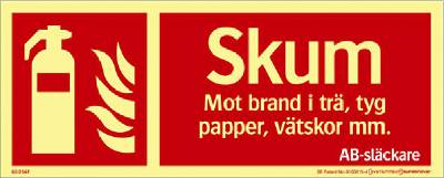 Supernova Brandskylt Skumsläckare EN ISO 7010:2012, SKYLT 822567 SUPERNOVA SKUMSLÄCKARE 250X100MM - 2