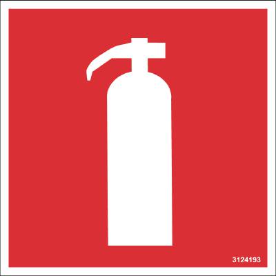 Brandskylt Unigraphics Brandsläckare, DEKAL UNIGRAPHICS BRANDSLÄCKARE 80X80MM