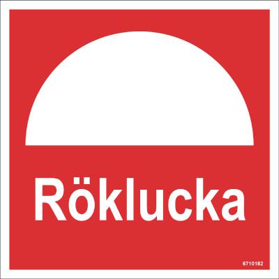 Brandskylt Unigraphics Röklucka, SKYLT UNIGRAPHICS RÖKLUCKA MED REFLEX ALUMINIUM 150X150MM