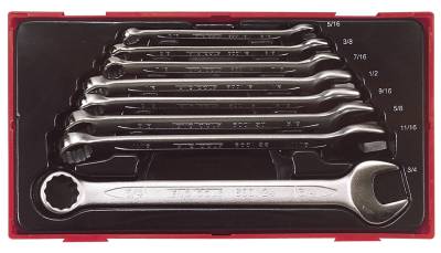 8 delars  U-ringnyckelsats Teng Tools TT3592, U-RINGNYCKELSATS 5/16-3/4 TUM TT3592 8 DELAR