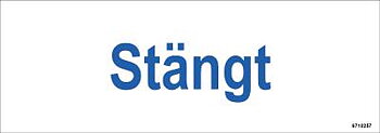 Ordningsskylt Unigraphics Stängt, SKYLT UNIGRAPHICS STÄNGT PLAST 210X74MM