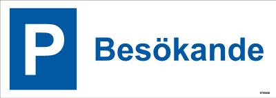 Parkeringsskylt Unigraphics Parkering besökande, SKYLT UNIGRAPHICS PARKERING BESÖKANDE ALUMINIUM 297X105MM