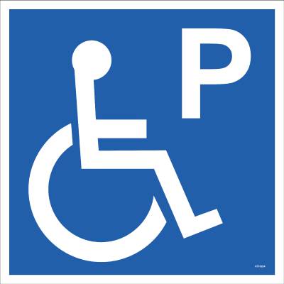 Parkeringsskylt Unigraphics Parkering handikapp, SKYLT UNIGRAPHICS PARKERING HANDIKAPP ALUMINIUM 310X310MM