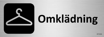 Trivselskylt Unigraphics Omklädning, SKYLT UNIGRAPHICS OMKLÄDNING ALUMINIUM 225X80MM