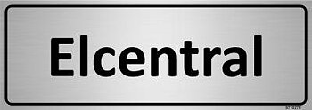 Trivselskylt Unigraphics Elcentral, SKYLT UNIGRAPHICS ELCENTRAL ALUMINIUM 225X80MM