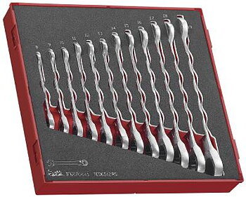 12 delars U-ringspärrnyckelsats. Teng Tools TED6512RS, U-RINGSPÄRRNYCKELSATS 8-19MM EVA RAK 12 DELAR