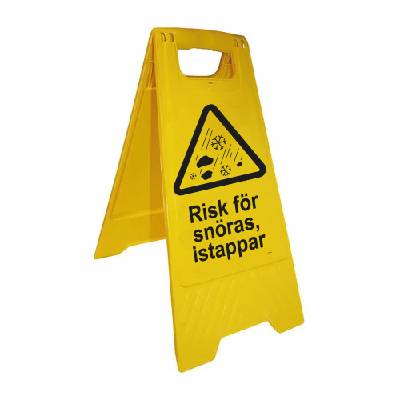Golvskylt Unigraphics Risk frö snö, GOLVSKYLT UNIGRAPHICS VARNING RISK FÖR SNÖ PLAST 300X620MM