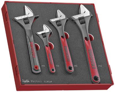 4 delars Skiftnyckelsats. Teng Tools TEDADJ4, SKIFTNYCKELSATS EVA 4 DELAR