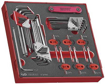 42 delars TX- och sexkantnyckelsats. Teng Tools TEDHT42, TX/SEXKANTNYCKELSATS EVA 42DEL
