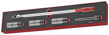 5 delars Hjulmutterhylssats. Teng Tools TEXW05, HJULMUTTERHYLSSATS EVA 5 DELAR