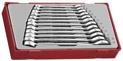 12 delars U-ringnyckelsats Teng Tools TT8012, U-RINGNYCKELSATS 8-19MM TT8012 ANTIGLID 12 DELAR