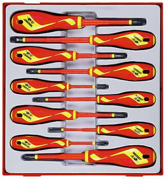 10 delars Skruvmejselsats för 1000 V Teng Tools TTDV910N, SKRUVMEJSELSATS 1000V TTDV910N