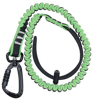 Elastiskt band med snara, SÄKRINGSSTROPP ELASTISK MED SVIVLANDE KARBINHAKE & REPSNARA