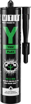 Vidhäftande tätningsmedel Y YES! Flex WTF, LIM & FOGMASSA Y YES FLEX WTF SVART 310ML