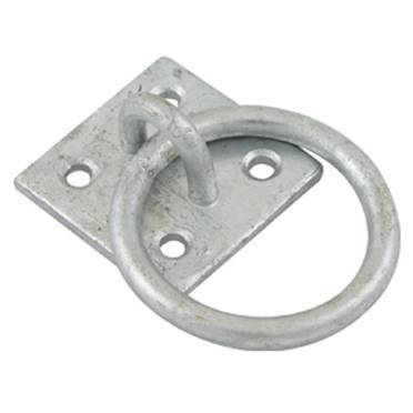 Öglefäste MILLERS, ÖGLEFÄSTE PLATTA MILLERS VARMFÖRZINKAD 51X51MM RING Ø53MM