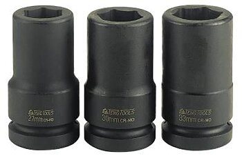 Krafthylsa. Med 1" fyrkantsfäste. Teng Tools 910627R / 910633R, KRAFTHYLSA LÅNG 1 30MM
