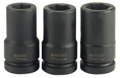 Krafthylsa. Med 1" fyrkantsfäste. Teng Tools 910627R / 910633R, KRAFTHYLSA LÅNG 1 32MM