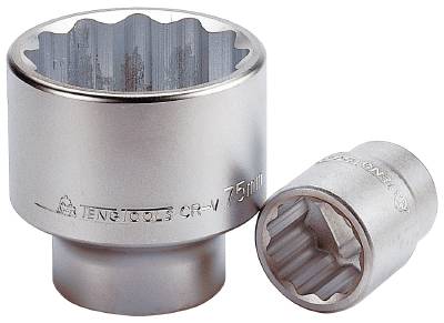 Hylsa. Med 3/4" fyrkantsfäste. Teng Tools M340124-C / M340164-C, HYLSA 3/4, 2 12-KANT